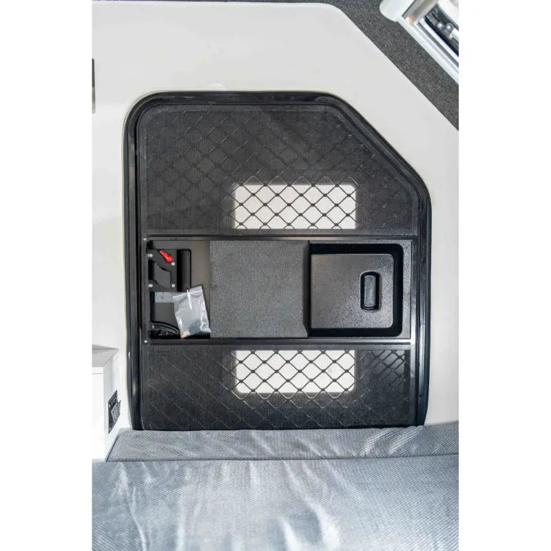 Fully equipped camper with premium bedding, flyscreen windows, and modular interior for outdoor adventures.