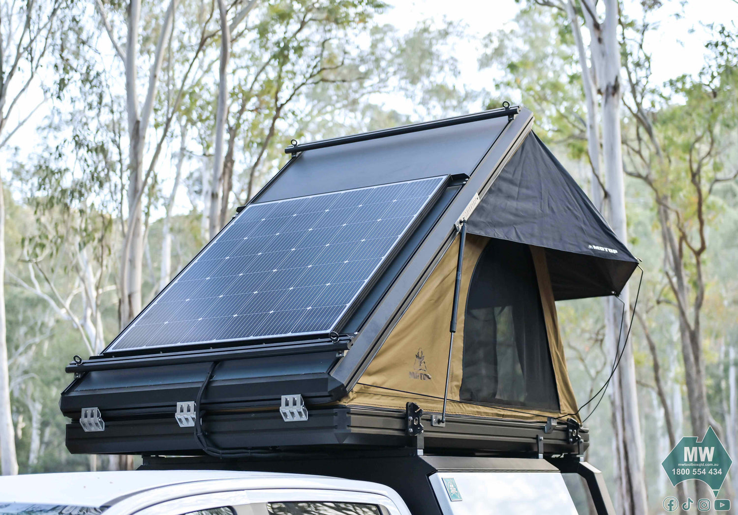 rooftop tent with solar panel MT-120 Plus Roof Top Tent – Motop Australia